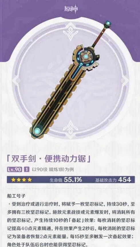 原神便携动力锯武器攻略：适配角色详解