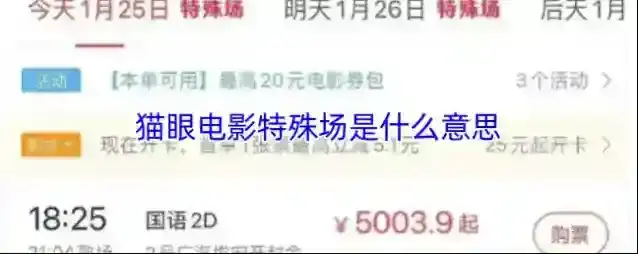 猫眼电影特殊场是什么意思