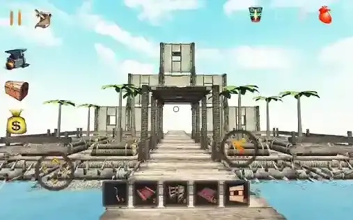 木筏海上生存岛屿