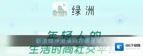 新浪绿洲填写邀请码