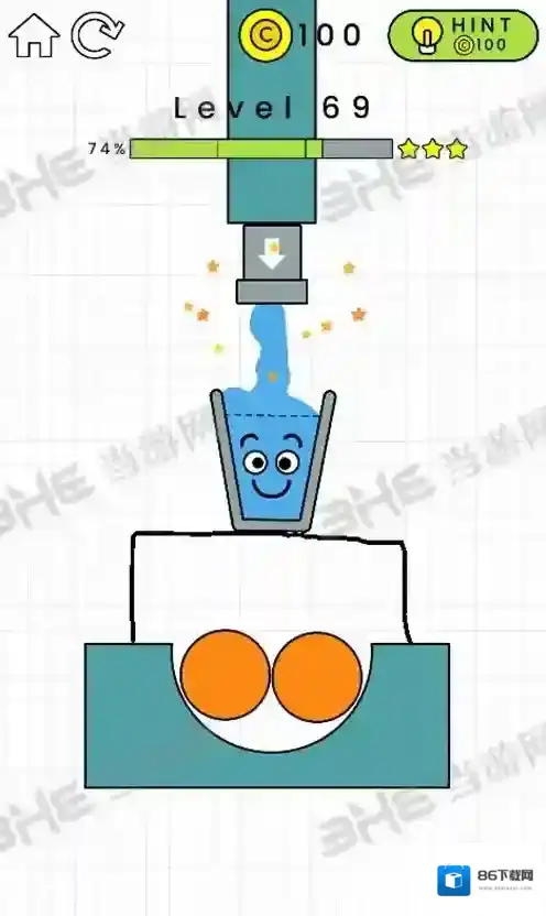 快乐玻璃杯69关怎么过 HappyGlass第69关三星通关攻略